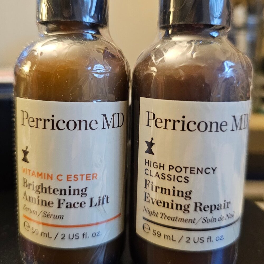 NEW Perricone MD Skincare Bundle – Vitamin C Ester, Cold Plasma (4 Full Size)
